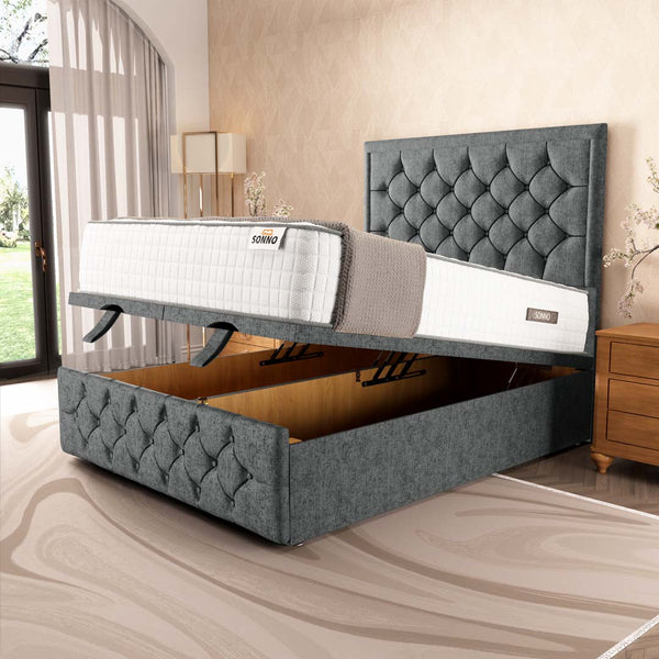 Bedzy Premium Suitcase Storage Hideaway Divan Bed Base