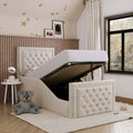 Bedzy Clara Kids Fabric Bed with Safety Rails