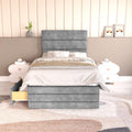 Bedzy Emily Kids Fabric Bed with Safety Rails
