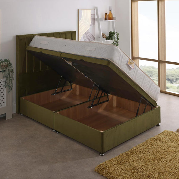 Bedzy Lakonia Coil Sprung Ottoman End Lift Bed Set