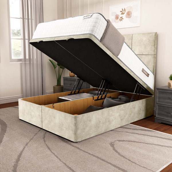 Bedzy Hades Coil Sprung Ottoman End Lift Bed Set