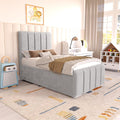 Bedzy Clara Kids Fabric Bed with Safety Rails