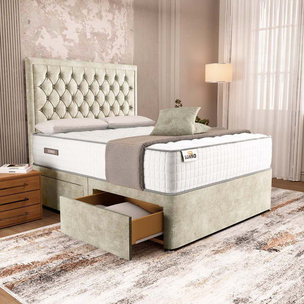 Bedzy Zeus Orthopaedic Coil Sprung Divan Bed Set