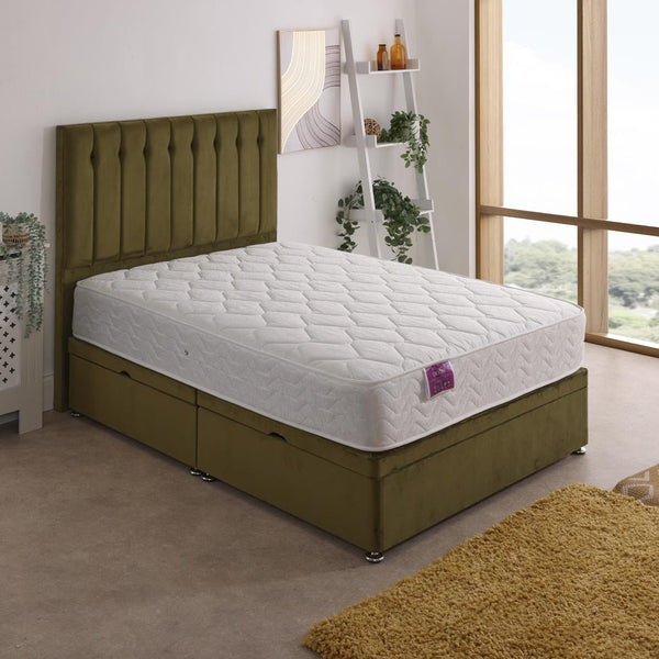 Bedzy Orion Coil Sprung Ottoman Side Lift Bed Set