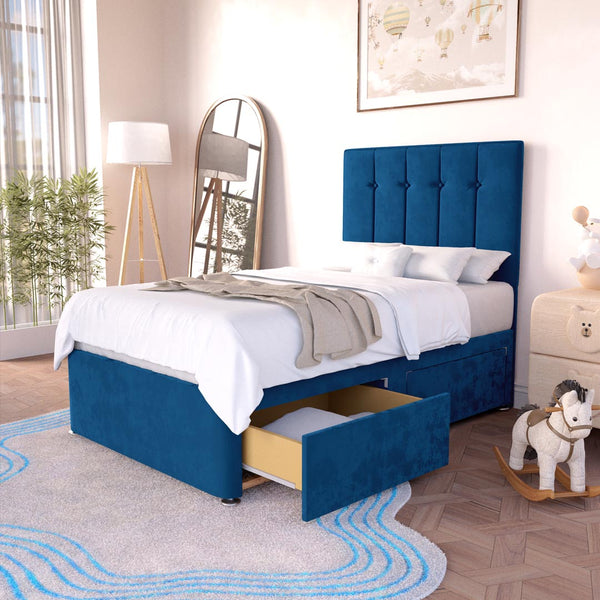 Bedzy Hugo Kids Fabric Bed with Safety Rails