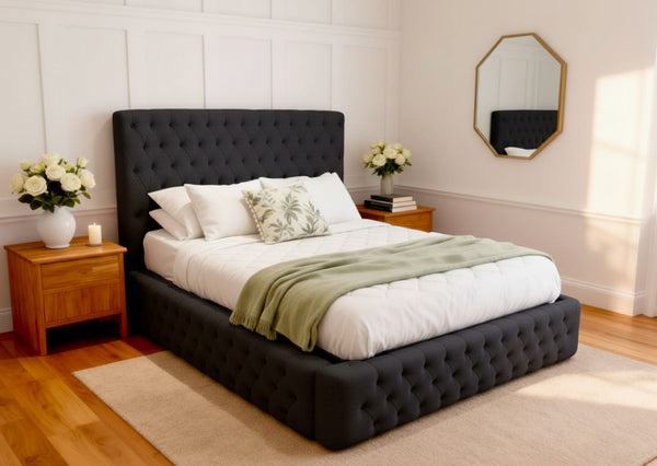Bedzy Como Bubble Fabric Upholstered Bed Frame