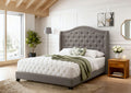 Bedzy Classic Winged Fabric Upholstered Bed Frame