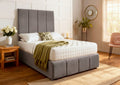 Bedzy Premium Divan Bed Base on Chrome Metal Legs