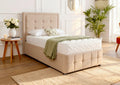 Bedzy Bonnie Kids Fabric Bed with Safety Rails
