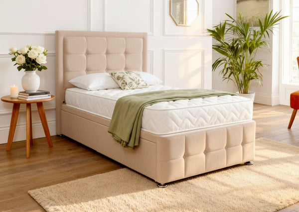 Bedzy Bonnie Kids Fabric Bed with Safety Rails