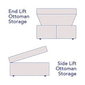 Bedzy Nike Coil Sprung Ottoman End Lift Bed Set